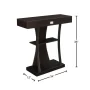 Newport 34 in. Espresso Standard Rectangle Console Table with Drawers - Image 3