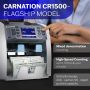 CARNATION Money Counter Machine – Cash Counting & Mixed Denomination Bill Counter, Portable Currency Detector, Counterfeit Bank Scanner, Dollar Sorter for Commercial, 1100 N/M, UV/MG/MT/IR/2×CIS - Image 2
