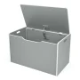 Humble Crew Kid Toy Box, Hinged Toy Storage Chest with Lid, Grey/White - Image 3