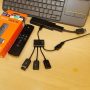 Micro USB Charging OTG Hub Splitter Cable for Smart Phone Android Tablet 4 In 1 - Image 4