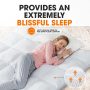 Cheer Collection Twin Size Ultra Plush Pillow Top Mattress Topper with Breathable Down Alternative and Secure Anchor Bands - Image 4