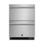 JennAir - RISE 4.7 Cu. Ft. Built-In Mini Fridge with Double Drawer Refrigerator/Freezer - Stainless Steel - Image 1