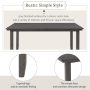 6-Piece Gray Rustic Wood Dining Set with Bench - Image 5
