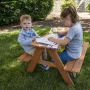 Homeware Kids Wooden Picnic Table Brown - Image 4