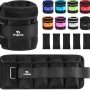 Adjustable Ankle Weights Black 1-3/4/5/6/8/10/12/15/20 LBS Pair with Removable Weight for Jogging, Gymnastics, Aerobics, Home Fitness, Physical Therapy, Walking, Running, Pilates, Yoga, Workout (1.5 lbs each, 3 lbs per pair) - Image 1