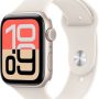 Apple Watch SE 3 (GPS+Cellular) 44mm Aluminum Case with Starlight Sport Band - S/M - Starlight (Verizon) - (2025) - Image 1