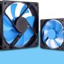 120mm Computer PC Cooling Fan 12V 3Pin 4Pin Blue Quiet CPU Case Fan 1200RPM for Mining Rig Frame and PC Case Cooler 3-Pack - Image 5