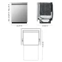 LG - 24-in Front Control Built-In Stainless Steel Tub Dishwasher with QuadWash and 50dBA - Stainless Steel - Image 2