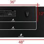 ANUBISGX (68 Color/Size Options Gaming Mouse Pad (3 Pack: 8x10), Black Pad with Black Stitching. Best Premium Waterproof Non RGB Computer Gaming XL Desk Pad Mat, Large Non-Slip Gamer Mousepad - Image 4