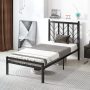 Twin Size Platform Bed with Headboard and Metal Frame - Image 4