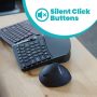 Perixx Perimice-719L, Left Handed Wireless Vertical Mouse, Portable Size for Laptops Computer, 3 Level DPI - Image 3