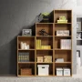 Hodedah 4-Shelf Wood Bookcase, Brown - Image 5