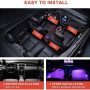Car LED Strip Light,4pcs 48LED Multicolor Music Car Interior Under Dash Lights with Waterproof and Sound Active Function, DC 5V (USB Port) - Image 5