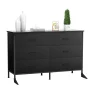 Richya 47.3'' Chest of Drawers, Dressers for Bedroom 6 Drawer, Steel Frame, Black Dresser - Image 1