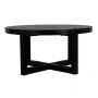 "East at Main Modern Round X-Frame Coffee Table, 36"" Diameter, Solid Wood, Black" - Image 5