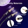 SHD Aux Cable, 3.5mm Audio Cable Aux for Car Auxiliary Audio Stereo Cable 3.5mm Cord Premium Sound Dual Shielded with Gold Plated Connectors-15Feet - Image 4