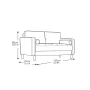 Lillith 52.4 in. Heather Grey Tufted Polyester 2-Seater Loveseat with Square Arms - Image 3