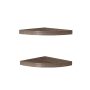 11.5 in. x 11.5 in. Rustic Weathered Oak Corner Radial Shelves (Set of 2) - Image 5
