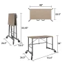 COSCO Smartfold Portable Folding Work desk with MDF work top (Gray, 350 pounds) - Image 3