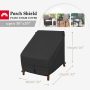 Porch Shield Patio Chair Covers -Waterproof Outdoor Lounge Deep Seat Lawn Chair Cover 2 Pack - 30W x 33D x 34H inch, Black - Image 2