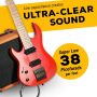 GLS Audio Instrument Cable - 1/4 Inch TS to 1/4 Inch - for Bass/Electric Guitar - Black/Grey Braided Tweed, 20 Ft - Electric Guitar Cable - Image 5