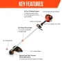 42.7 cc Gas 2-Stroke Straight Shaft Pro String Trimmer with 20 in. Cutting Swath and High Capacity Speed-Feed 500 Head - Image 2