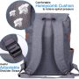 Modoker Eco-Friendly Vintage Laptop Backpack for Women Men,Travel Backpacks with USB Charging Port Fashion Backpack Fits 15.6Inch Notebook, Grey - Image 6