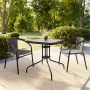 Flash Furniture Set of 2 Commercial Grade Gray Rattan Indoor-Outdoor Restaurant Stack Chairs - Image 1