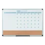 MasterVision 3-in-1 Calendar Planner Dry Erase Board, 36 x 24, Silver Frame - Image 1