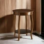 Aberta 18 in. Walnut Round Wood End Table with Open Storage - Image 5