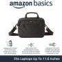 Amazon Basics 11.6 inch Laptop Bag with Shoulder Strap and Handle, Briefcase with Large Capacity Compartments for Tablets and Accessories, Black, 1-Pack - Image 3