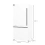 Forno Appliances - Milano Espresso 17.2 Cu. Ft. Bottom Freezer Refrigerator with Built-In Ice Maker - White - Image 4