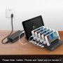 Alxum iPad Charging Station, 108W 10 Port Phone Docking Station & Organizer with Adjustable Dividers, Multi Devices USB Charger Dock for iPhone, Samsung Galaxy, Cell Phone, Apple, Tablet and More - Image 2