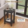 Set of 2 Versatile 2-Tier End Tables with Storage Shelf - White - Image 6