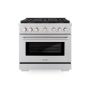 ZLINE - 36 in. Wide 6 Burner 5.2 cu. ft.  Paramount Dual Fuel Freestanding Range with DuoPro Cooktop - Stainless Steel - Image 1