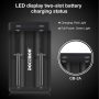 Dottmon 18650 Battery Charger 2 Slot 18650 16340 16650 17650 17670 18350 18490 18500 20700 21700 26650 3.6V/3.7V Li-ion Rechargeable Battery USB Charger - Image 4