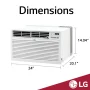 LG - 440 Sq. Ft. 9,800 BTU Through-the-Wall Air Conditioner - White - Image 3