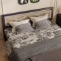 Behost Twin Size Bed Frame with Headboard and Underbed Storage, Light Brown - Image 4