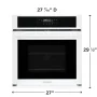 Frigidaire - 27" Single Wall Oven with Air Fry - White - Image 4