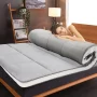 MOPHOTO Gray Floor Mattress with Storage Bag Japanese Futon Mattress Extra Thick Folding Sleeping Pad Futon Mattress Portable Camping Mattress, Twin - Image 1