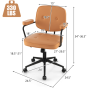 PU Leather Office Chair with Rocking Backrest and Ergonomic Armrest - Image 3