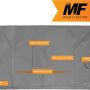 Mount Factory Outdoor TV Cover - 32" Model For 30" - 34" Flat Screens - Slim Fit - Weatherproof Weather Dust Resistant Television Protector - Black - Image 5