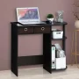32 in. Rectangular Walnut 2 Drawer Computer Desk with Built-In Storage - Image 6