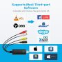 USB 2.0 Audio Video Capture Card, RCA Video Capture Video Grabber VHS VCR TV to DVD Converter Adapter for Windows PC - Image 2
