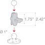 RAM MOUNTS Short Double Socket Arm for B Size 1" Ball Mount Components, Composite RAM Ball Connector Arm RAP-B-201U-A - Image 3
