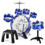 Best Choice Products 11-Piece Kids Starter Drum Set w/ Bass Drum, Tom Drums, Snare, Cymbal, Stool, Drumsticks - Blue - Image 3