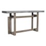 59.4 in. Rustic Light Brown Rectangle Mango Wood Artisan Crafted Console Table with Geometric Interlocked Base - Image 5