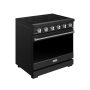 36 in. Wide 5 Elements Gordon Ramsay Series by Thor Kitchen 6.0 Cu.Ft Freestanding Electric Range with Stainless Handles - Black - Image 4