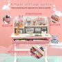 Height Adjustable Kids Study Desk with Tilt Desktop for 3-12 Years Old - Pink - Image 6