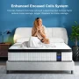 Inofia King Mattress 12“ Hybrid Gel Memory Foam Mattress with 870 Individually Wrapped Pocket Coils, Medium Firm Support, Mattress in a Box, King Size - Image 3